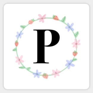 “P” initial Sticker